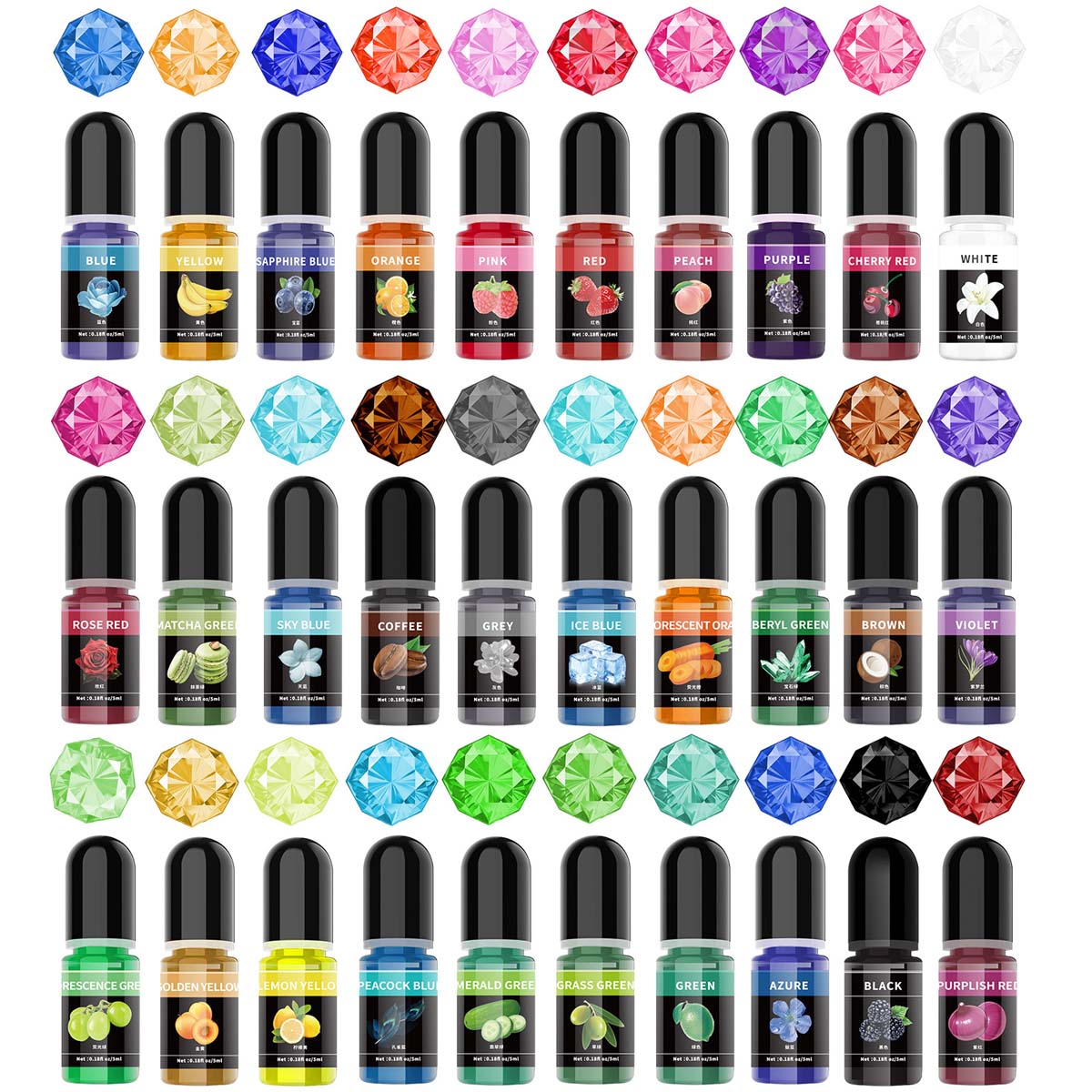 Resin Pigment Set - 5ml/botella de pigmento de resina epoxi,