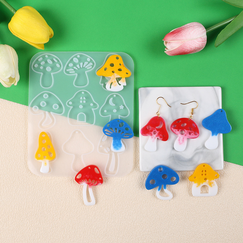 Colgante de pendiente de setas - Flower Preservation Resin reseña y precio