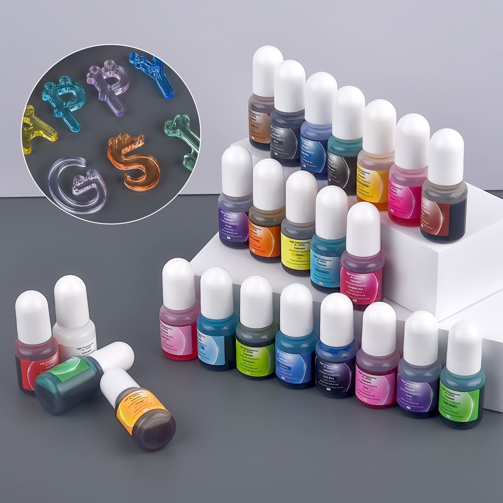 24 colores 5ml pigmento de res - Epoxy Uv Resin Kit reseña y precio