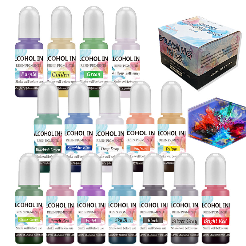 Un conjunto de tinta de Alcoho - Epoxy Uv Resin Kit reseña y precio